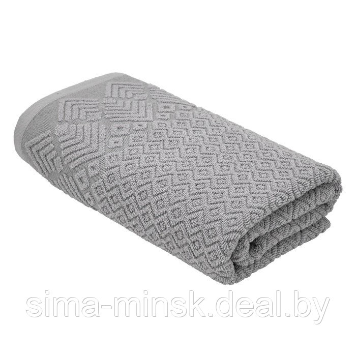 Махровое полотенце, размер 70x130 см, цвет серый - фото 1 - id-p226575545