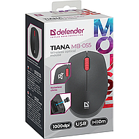 Мышь беспроводная Defender Tiana MB-055 1000dpi, бесшумная, черная 52055