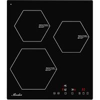 Электрическая варочная поверхность MONSHER MHI 4505, индукция, 45 см, 3 конфорки, черный цвет