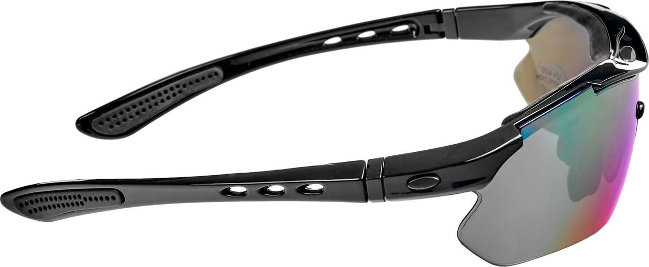 Очки спортивные солнцезащитные с 5 сменными линзами в чехле, черные - фото 2 - id-p211798439