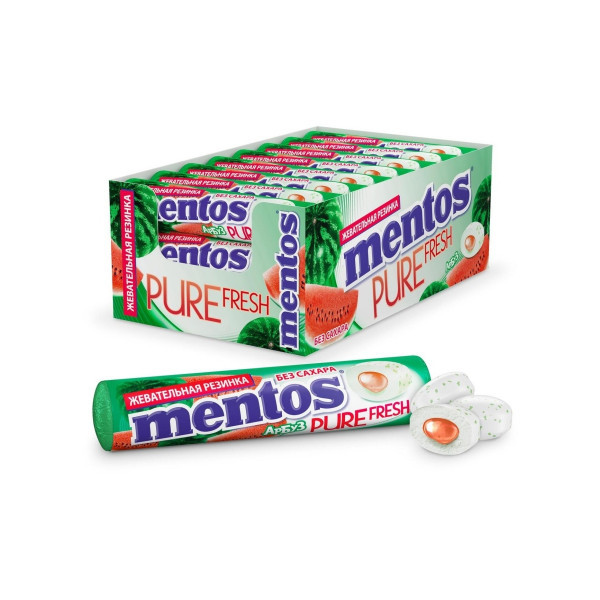 Жевательная резинка Mentos Pure Fresh со вкусом арбуза 15,5г - фото 2 - id-p223489420