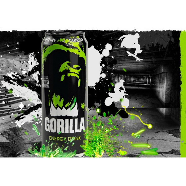 Напиток энергетический Gorilla Original Pure Energy 0,45л - фото 2 - id-p211411388