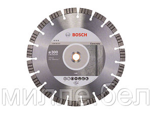 Алмазный круг 300х20/25.4 мм по бетону сегмент. BEST FOR CONCRETE BOSCH ( сухая/мокрая резка)