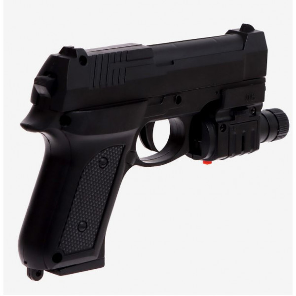 Пистолет пневматический Glock Агент с лазером и фонариком стреляет пульками 6мм (в коробке) - фото 3 - id-p218668295