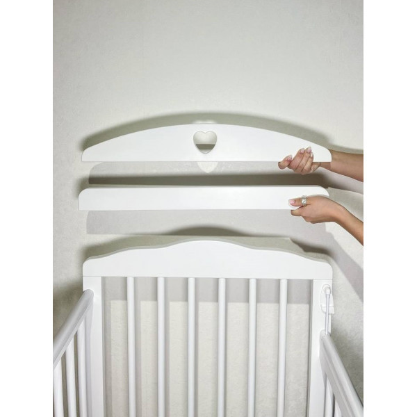 Кровать детская Giovanni Elegance 20 белый (с сердечком) - фото 2 - id-p226161945