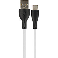 PERFEO Кабель USB A вилка - C вилка, 2.4A, белый, силикон, длина 1 м., SILICON (U4716)