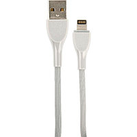 PERFEO Кабель USB A вилка - Lightning вилка, 2.4A, серый, силикон, длина 1 м., ULTRA SOFT (I4332)