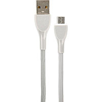 PERFEO Кабель USB A вилка - Micro USB вилка, 2.4A, серый, силикон, длина 1 м., ULTRA SOFT (U4021)