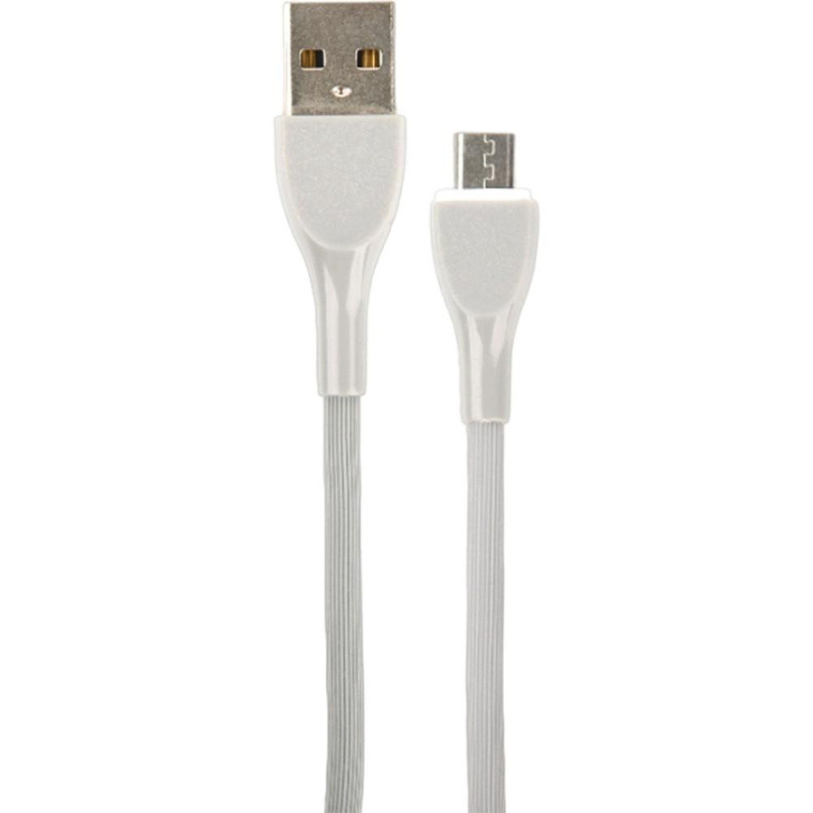 PERFEO Кабель USB A вилка - Micro USB вилка, 2.4A, серый, силикон, длина 1 м., ULTRA SOFT (U4021) - фото 1 - id-p226582175