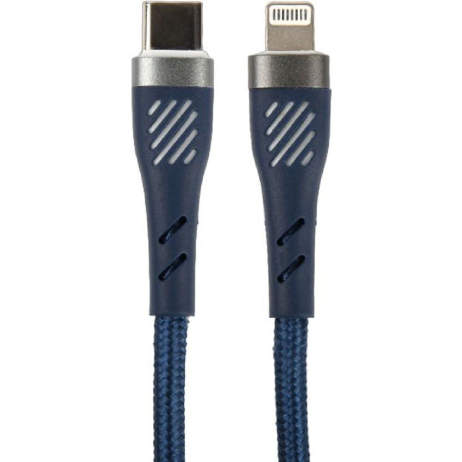 PERFEO Кабель USB C вилка - Lightning вилка, 60W, синий, длина 1 м., POWER (C1003) - фото 1 - id-p226582183