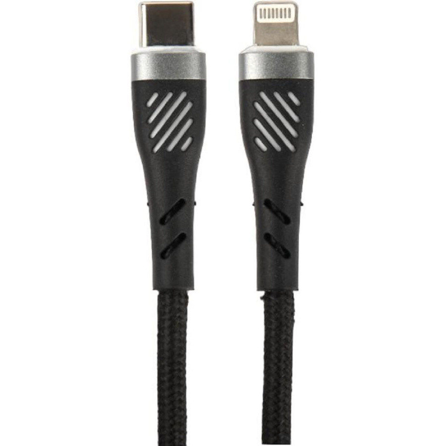 PERFEO Кабель USB C вилка - Lightning вилка, 60W, черный, длина 1 м., POWER (C1005) - фото 1 - id-p226582184