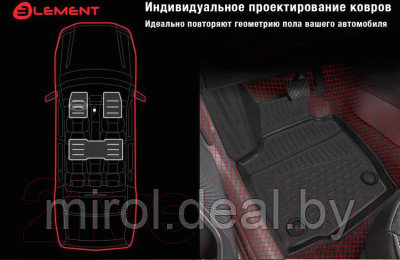 Комплект ковриков для авто ELEMENT ELEMENT3D4149210k для Renault Megane IV - фото 4 - id-p226582784