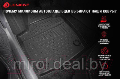 Комплект ковриков для авто ELEMENT ELEMENT3D4149210k для Renault Megane IV - фото 7 - id-p226582784