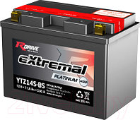 Мотоаккумулятор RDrive eXtremal Platinum YTZ14S-BS