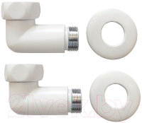 Комплект фитингов для полотенцесушителя Smart 741SCH1010Ral9016