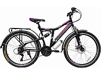 Велосипед Greenway 26S006-H (черный/фиолетовый)
