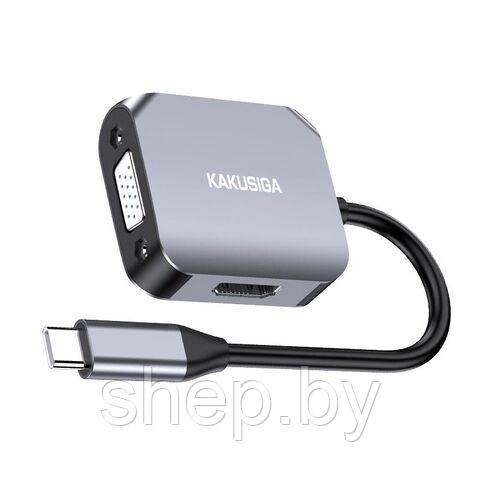 Адаптер-переходник Kakusiga KSC-960 Type-C на HDMI+VGA 2 in 1 - фото 3 - id-p226592337