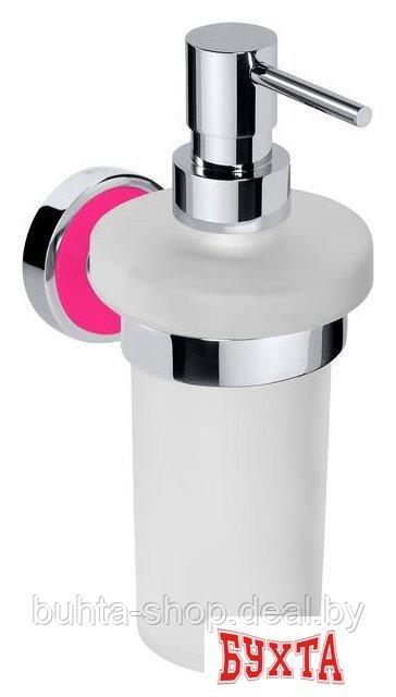 Дозатор для жидкого мыла Bemeta Trend-I 104109018F (хром/розовый) - фото 1 - id-p226596094