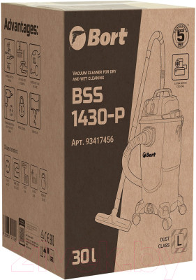 Профессиональный пылесос Bort BSS-1430-P - фото 6 - id-p226599912