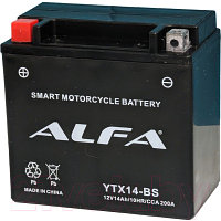 Мотоаккумулятор ALFA battery YTX14-BS / EB14C-4