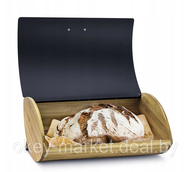 Хлебница с крышкой Edenberg бамбук, нержавеющая сталь EB-122 - фото 3 - id-p226609184