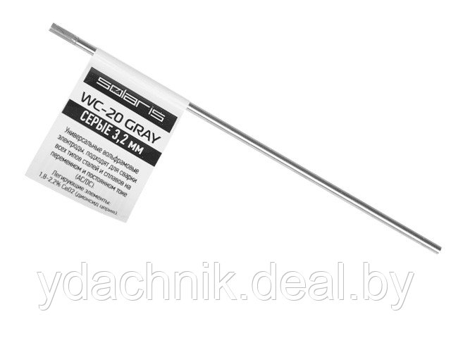 Электрод вольфрамовый серый SOLARIS WC-20, Ф3.2мм, TIG сварка (поштучно) - фото 1 - id-p226609210