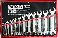 Yato Набор ключей рожковых 6-32мм, 12пр. CrV (YT-0381) YATO