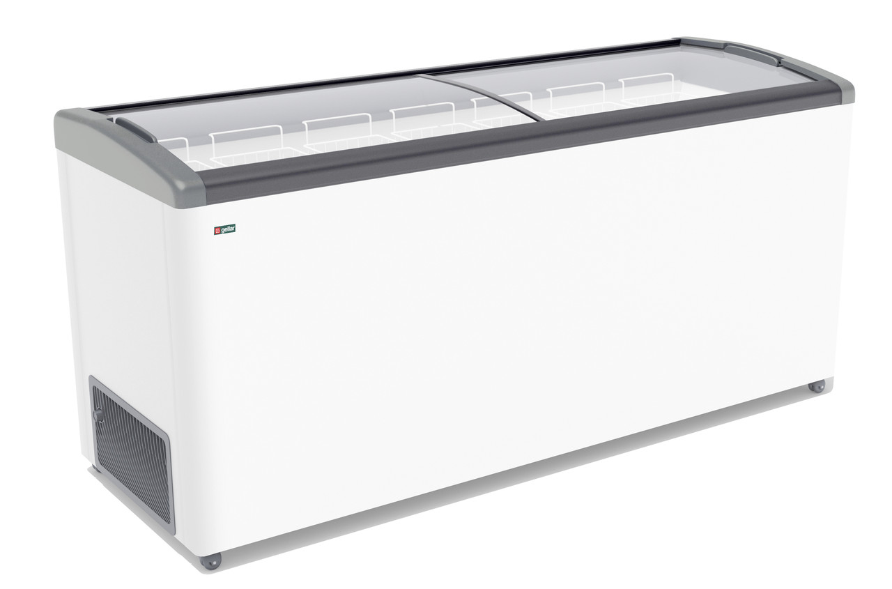 Морозильный ларь Frostor (Фростор) GELLAR FG 775 E с наклонным гнутым стеклом серый (640 л)