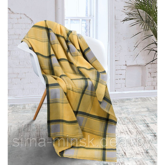 Плед Aberdeen, размер 150х200 см, цвет желтый - фото 1 - id-p226611335