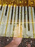 Профилированный монолитный поликарбонат ГРАНАТ 0,8мм трапеция (желтый) 1050*2000, волна 70/14мм, фото 4