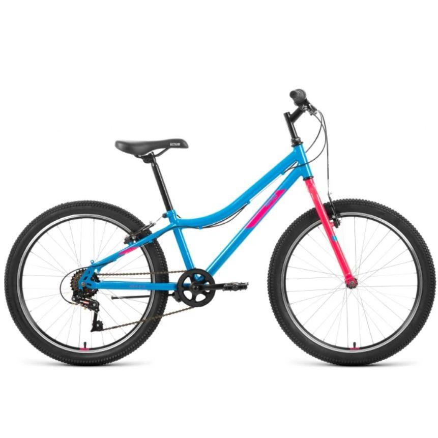 Велосипед ALTAIR MTB HT 24 1.0 (2022) голубой-розовый - фото 1 - id-p226611718
