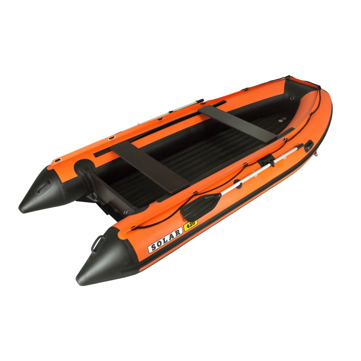 Лодка надувная моторная SOLAR-420 Strela Jet tunnel, оранжевый или красный - фото 1 - id-p226611722