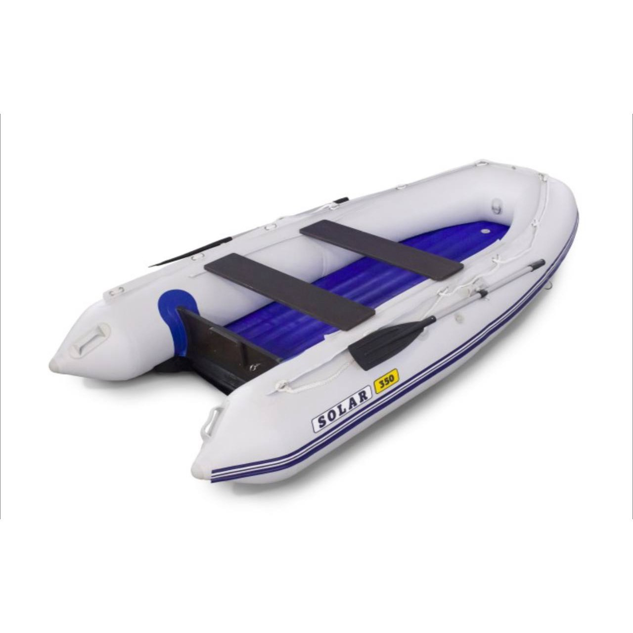 Лодка надувная моторная SOLAR-380 К (Оптима), серый - фото 1 - id-p226611740