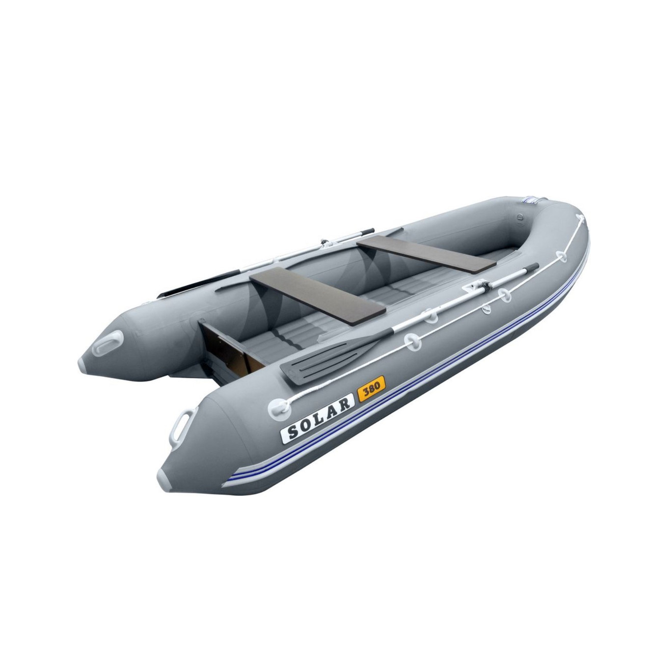 Лодка надувная моторная SOLAR-350 К (Оптима), серый - фото 1 - id-p226611744