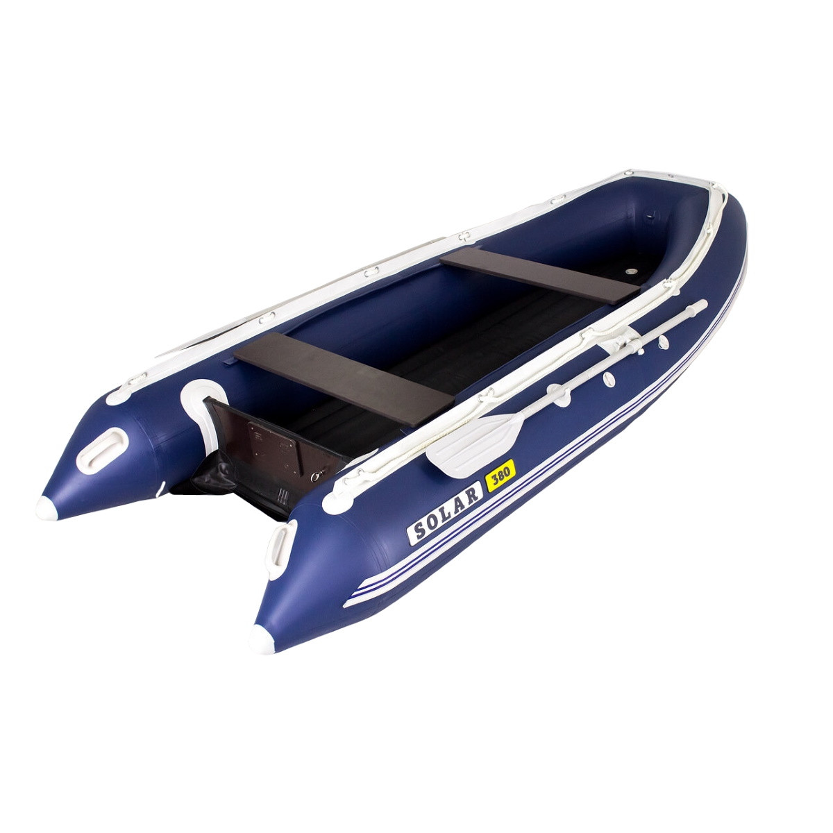 Лодка надувная моторная SOLAR-380 К (Максима), синий - фото 1 - id-p226611746