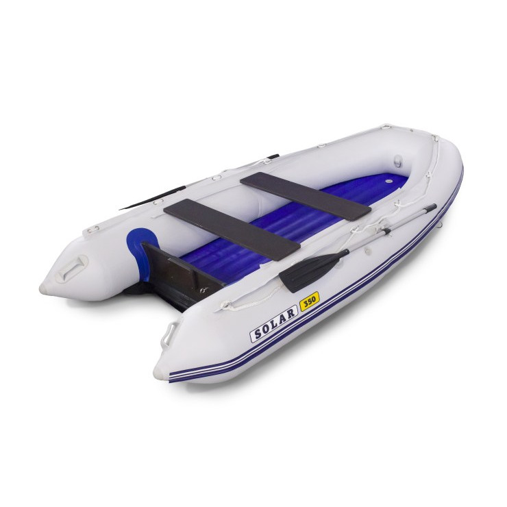 Лодка надувная моторная SOLAR-380 К (Максима), серый - фото 1 - id-p226611747