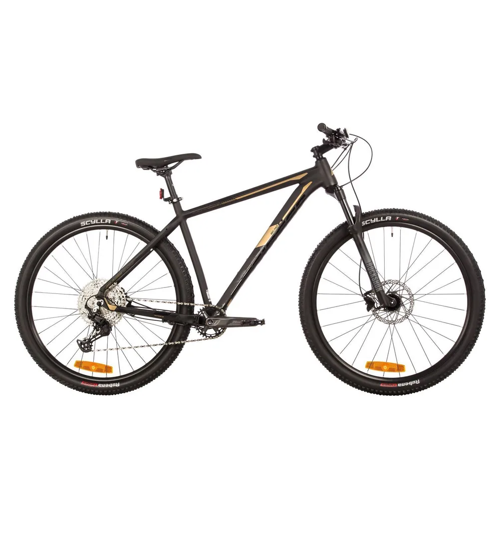 Велосипед Stinger Reload Pro 29 (2023) черный/золотой - фото 1 - id-p226612764