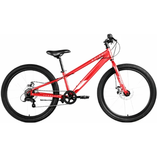 Велосипед Forward Spike 24 D (2023) красный/белый - фото 1 - id-p226612785