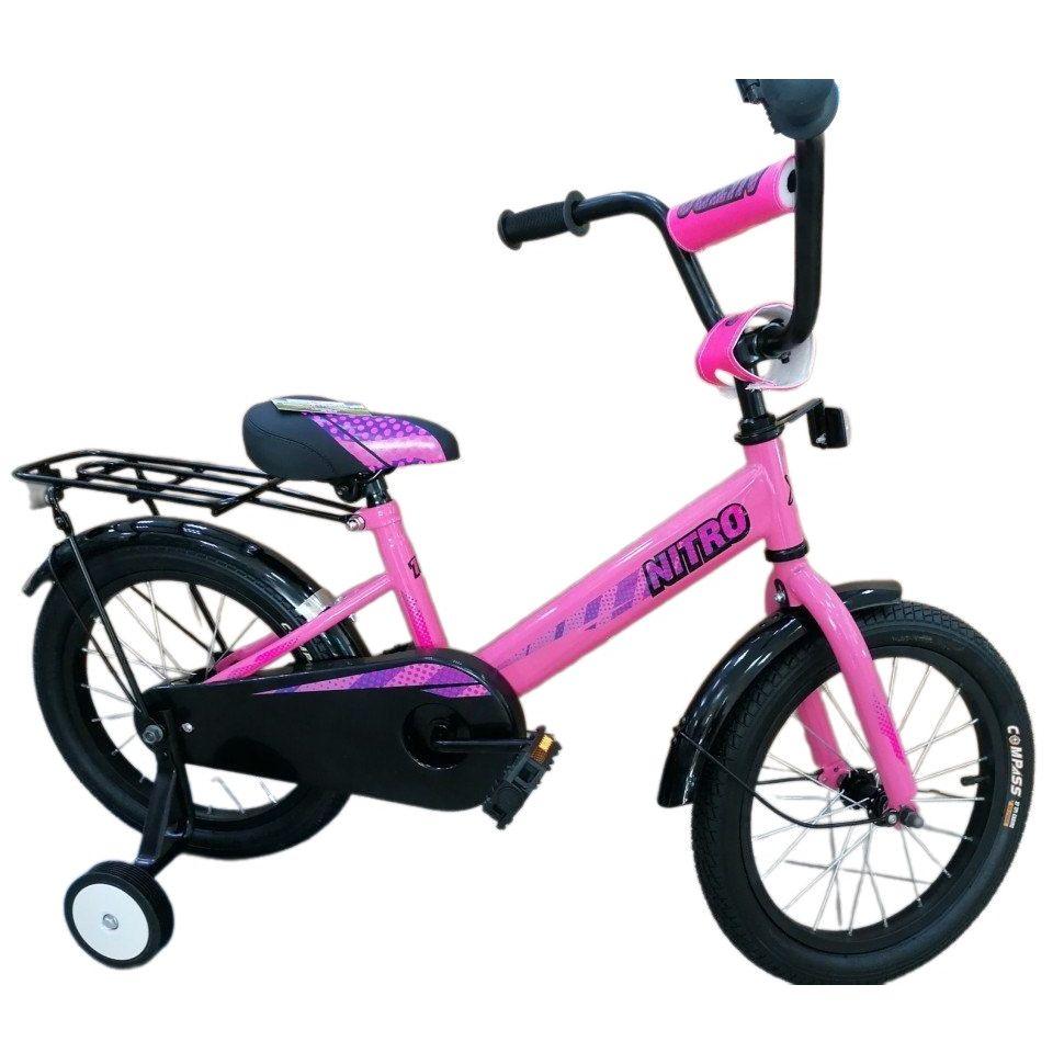 Велосипед Forward Nitro 16 (2023) ярко-розовый - фото 1 - id-p226612788