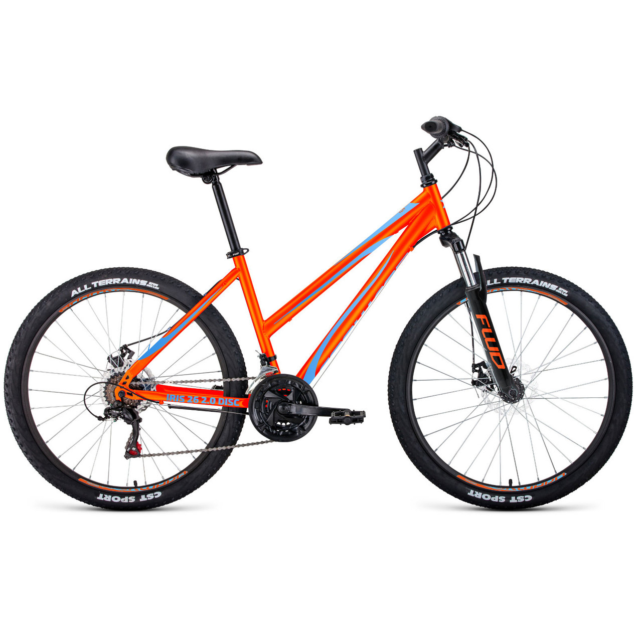 Велосипед Forward Iris 26 2.0 disc (2021) оранжевый - фото 1 - id-p226614751