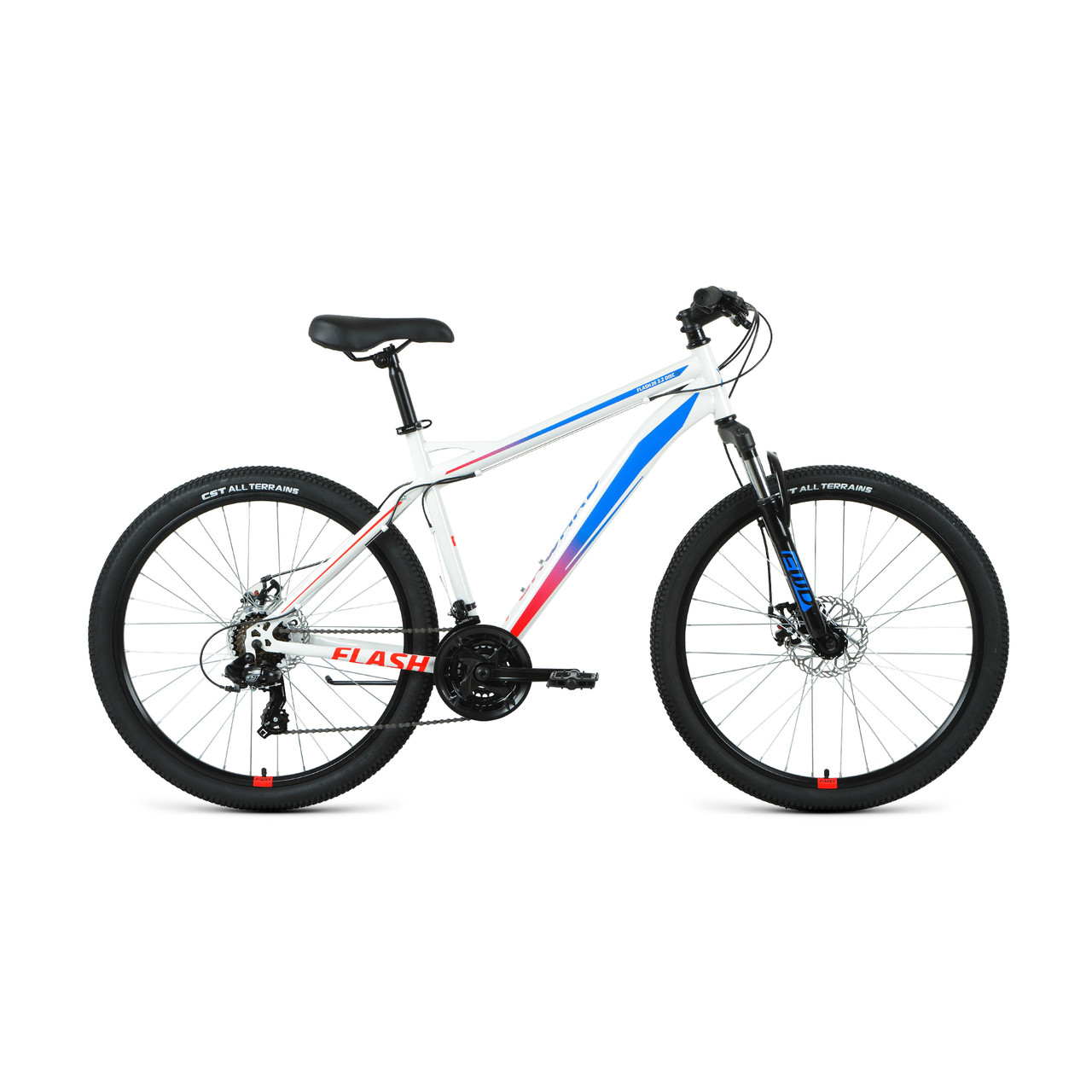 Велосипед Forward Flash 26 2.2 S disc (2021) белый/голубой - фото 1 - id-p226614757