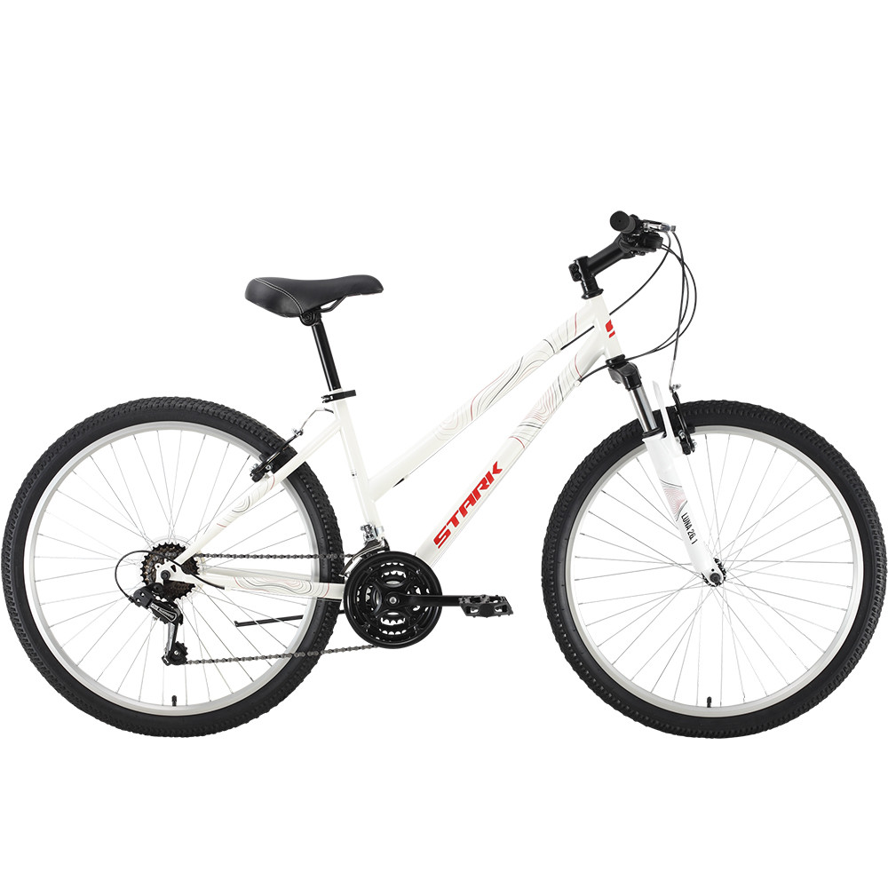Велосипед Stark Luna 26.1 V steel (2022) белый/красный - фото 1 - id-p226614771
