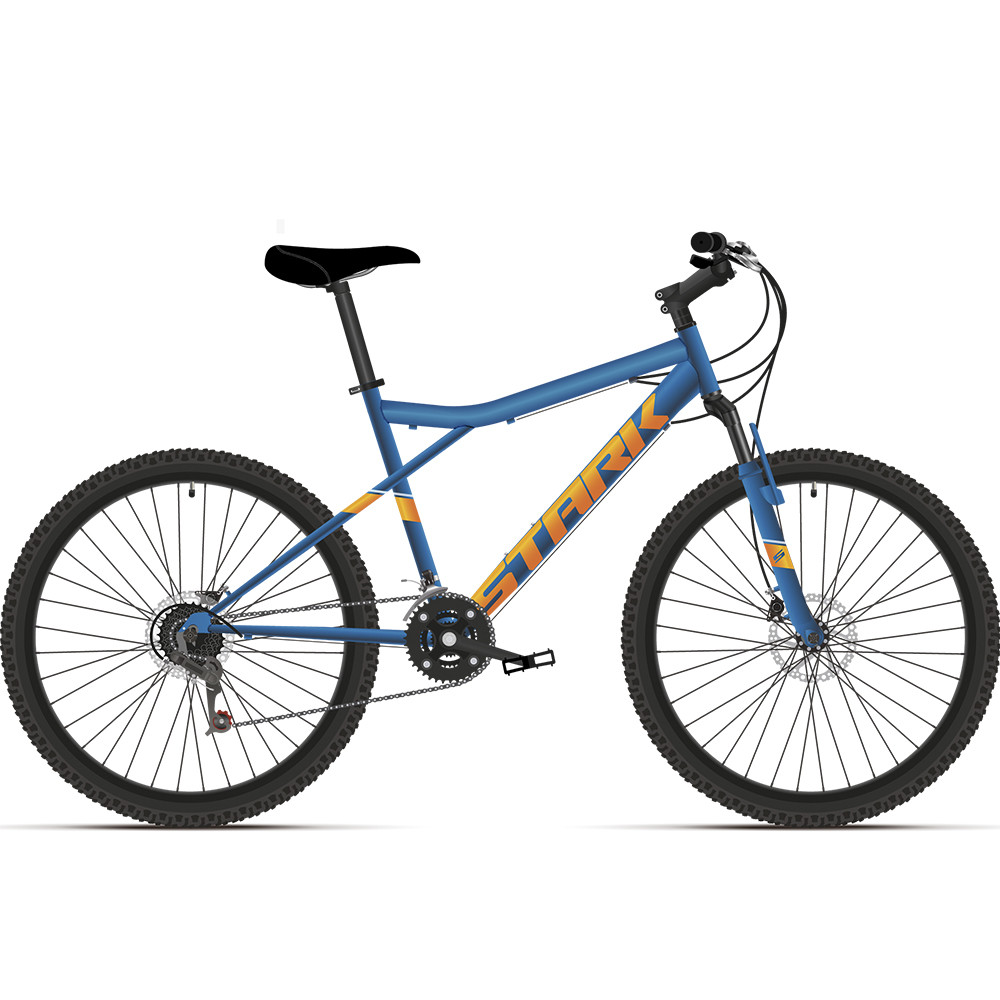 Велосипед Stark Slash 26.1 D (2021) синий/оранжевый - фото 1 - id-p226614775