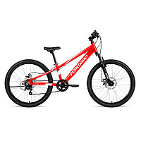 Велосипед Forward Rise 24 2.0 disc (2021) красный/белый