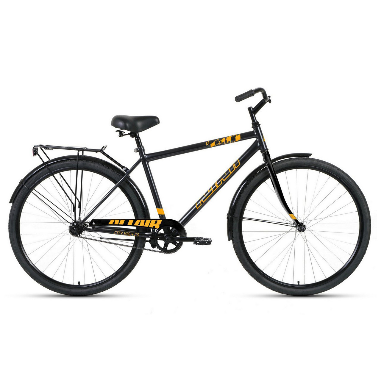 Велосипед Altair City 28 high (2022) темно-серый/оранжевый - фото 1 - id-p226614823
