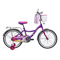 Велосипед Novatrack Little girlzz 20", фиолетовый