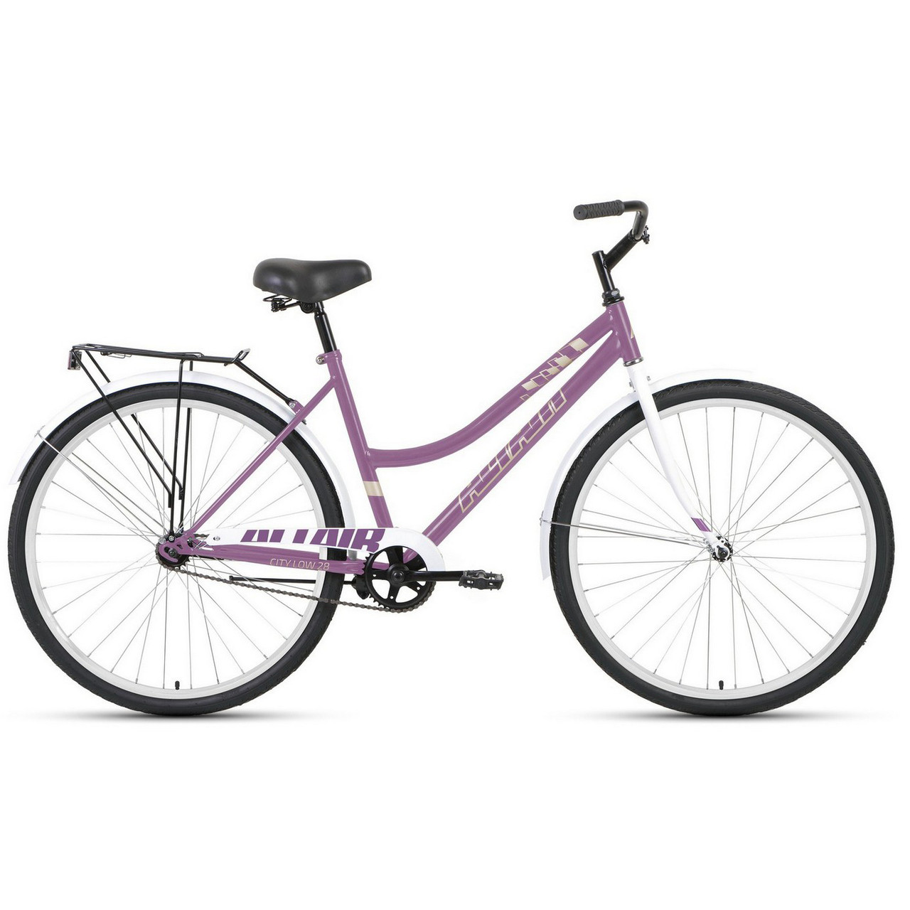 Велосипед Altair City 28 low (2022) фиолетовый/белый - фото 1 - id-p226614830