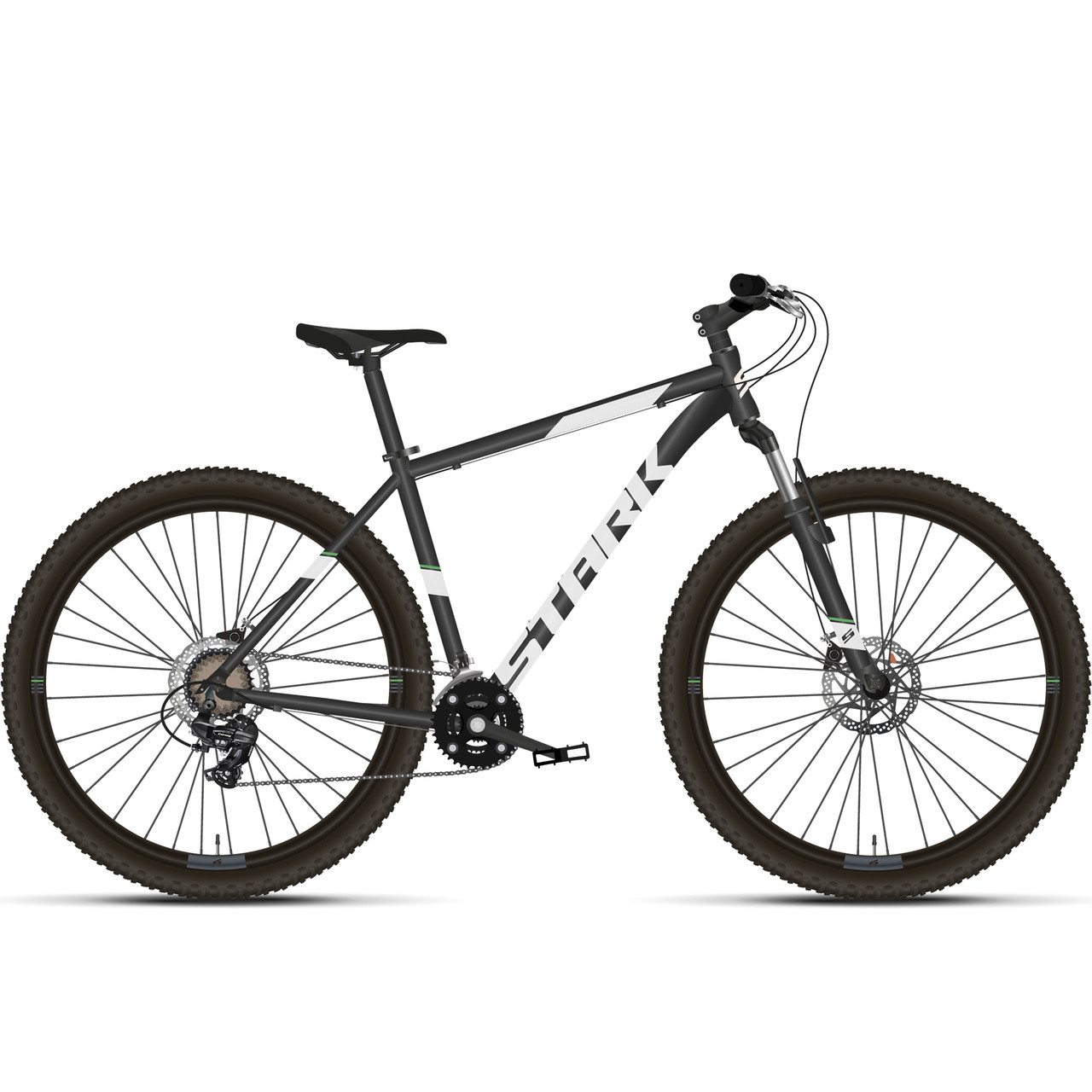 Велосипед Stark Hunter 27.2 HD (2021) серый/белый - фото 1 - id-p226614835