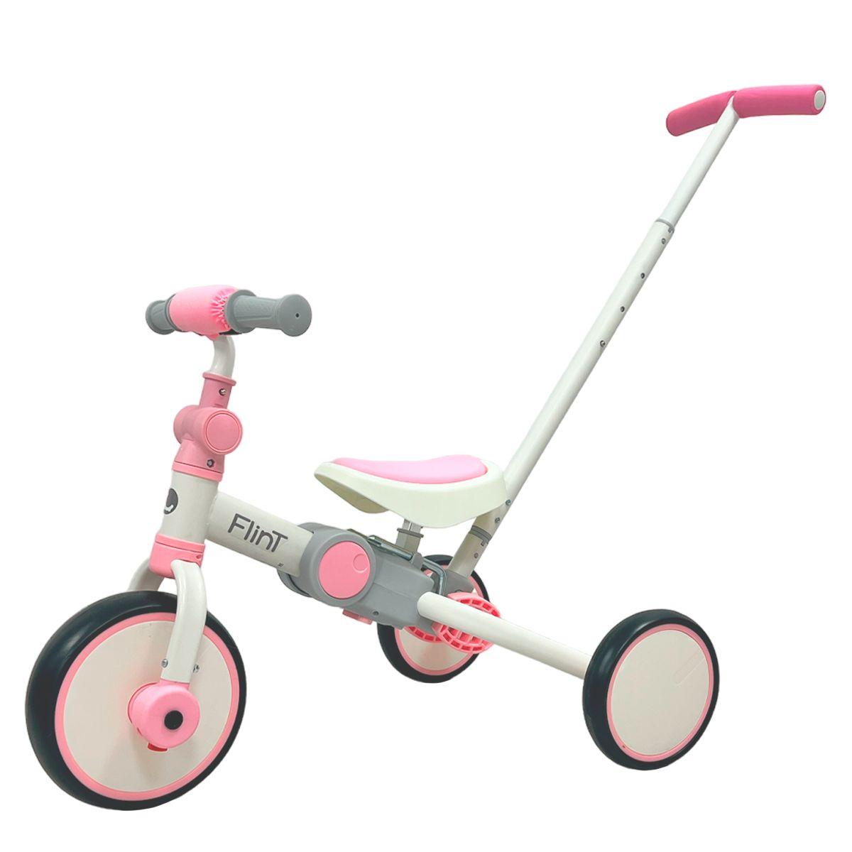 Детский беговел-велосипед 4в1 Bubago Flint, бело-розовый - фото 1 - id-p226611907