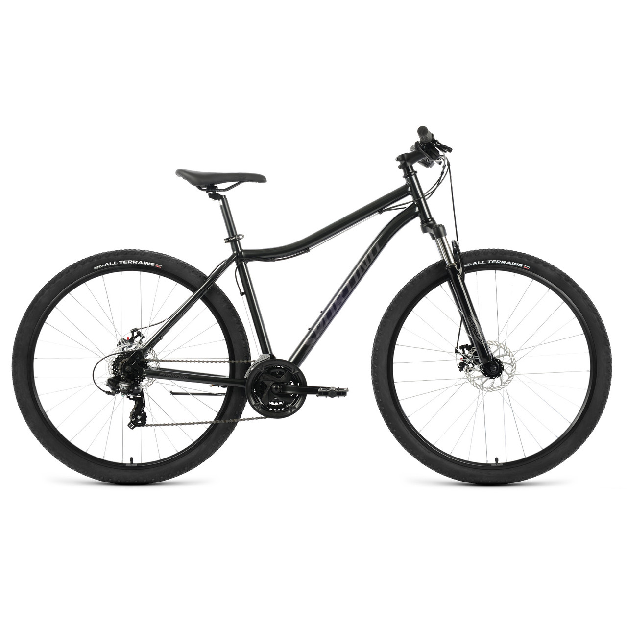 Велосипед Forward Sporting 29 2.0 D (2022) черный/темно-серый - фото 1 - id-p226614841